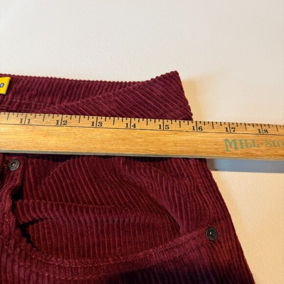 Empyre Women 30 Corduroy Pant Maroon Red Tapered Leg Stretch Waist Relaxed Fit - Picture 6 of 9